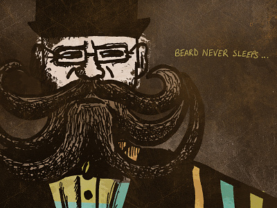 Beard Never Sleeps ... beard bearded glasses mustache suit texture