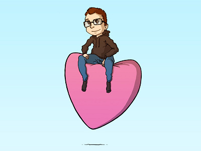 Little bit of love character doodle heart illustration leonbolwerk love portfolio