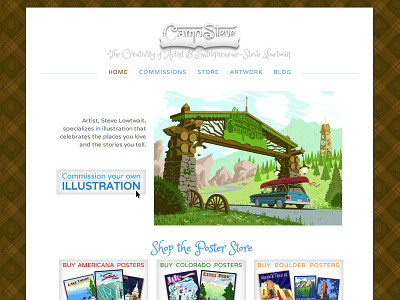 Homepage Redesign art design illustration personal portfolio site store ui web