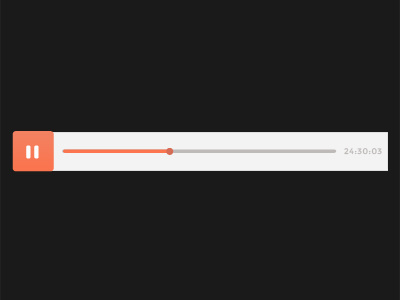 music/video player UI graphic interface media pause player ui ux vector