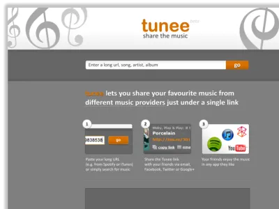 Tunee online music sharing service music sharing verysoftware web