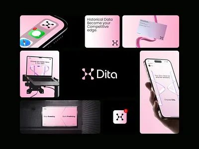 Dita — Data Company agency ai bento brand brand identity branding cutting edge data design gradient graphic design iconic logo design logofolio logomark studio symbol timeless ui x