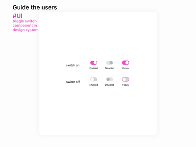 Toggle-Switch Component Status component design system guideline switches toggle