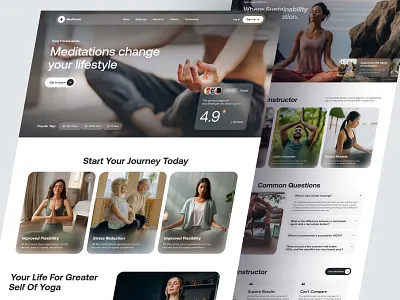 Mediation Services Landing Page Design doctor fitness health landing landing page mediation services mediation services landing page meditate meditation meditation website mental mental health sleep startup treatment web design website design wellness yoga yoga platform