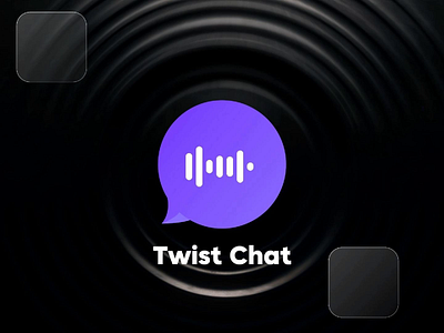 Twist Chat - Logo abstract ai chat app animation app design app icon black branding chat chat icon chat icon animation interaction design logo logo animation logo design micro animaton purple ui ux white