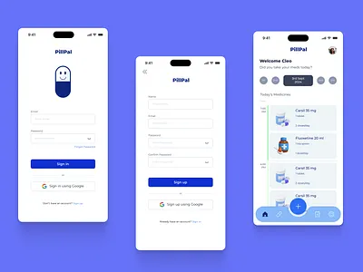 PillPal - Your Medicine Reminder App app design branding ui ux