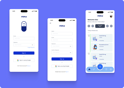 PillPal - Your Medicine Reminder App app design branding ui ux