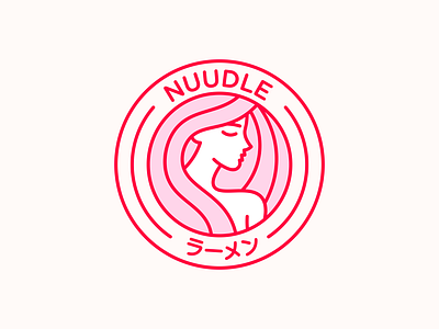 Nuudle beauty body branding cafe clean design face food girl hair japan logo noodle portrait ramen wok