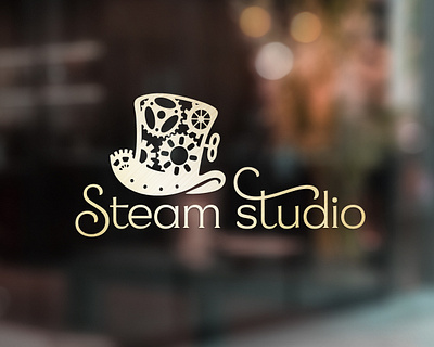 Logo Steam Studio brand design branding graphic design hat identify design logo logofolio logotype steampunk visual identification