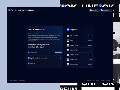 Unf*ck Ethereum For ( OMNI Network ) blockchain dapp design ethereum flat minimal omni network ui web3