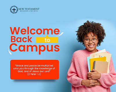 Welcome back to Campus church students design graphic design typography welcome back