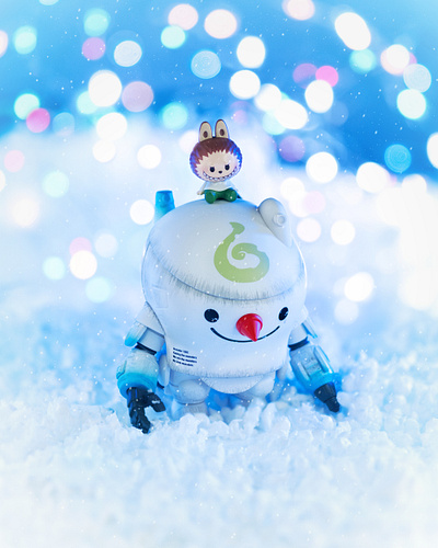 Snowman Labubu ❄️ labubu photography popmart toy photography toyphoto