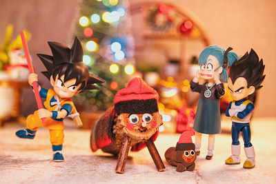 Be gentle Gokuh! bandai bulma dragon ball figuarts photography son gokuh tió de nadal toy photo toy photography vegeta