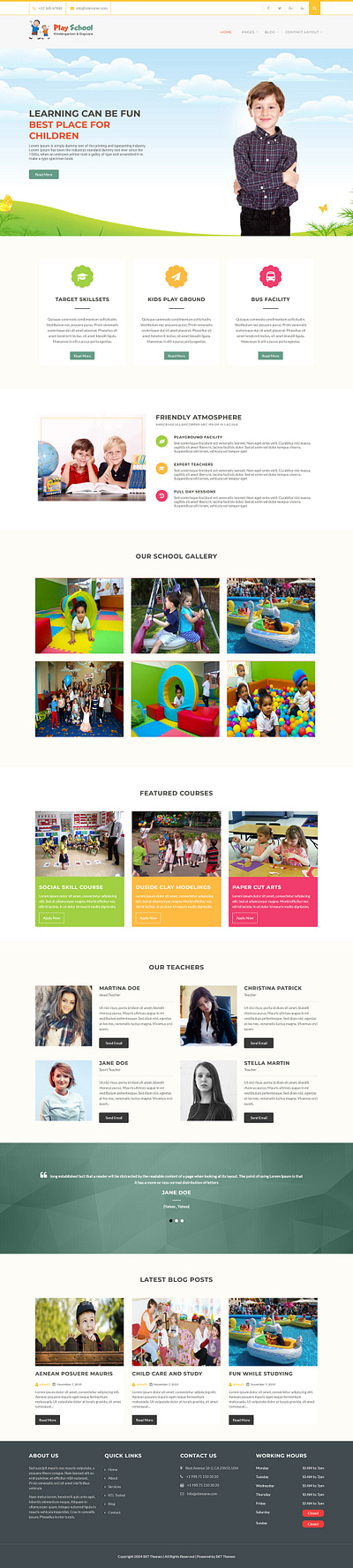 Play School - Education WordPress theme education play school theme theme design wordpress wordpress design