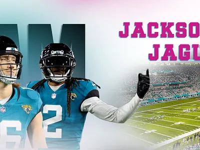 "Chasing Victory: Jacksonville Jaguars Web Banner" adobe photoshop advertising branding design graphic design illustration social media poster vector