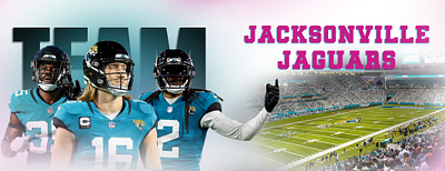 "Chasing Victory: Jacksonville Jaguars Web Banner" adobe photoshop advertising branding design graphic design illustration social media poster vector