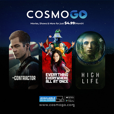 Creative Design for CosmoGO AD amazon prime video creative creative design disney graphic design hbo man manipulation design marketing netflix visual design