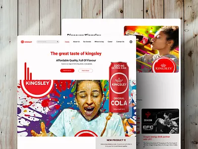 Kingsley Beverage Redesign kingsley beverage ui design ux design web design website redesign