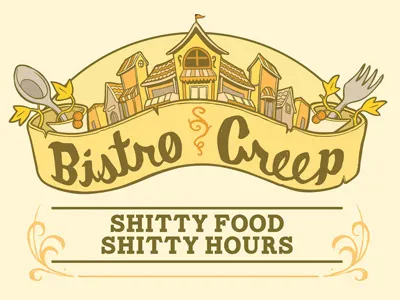 Bistro Creep Logo bistro creep design drawing food gross illustration logo menu