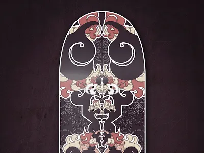 Abstract Skate Decks abstract design detalied illustration skate