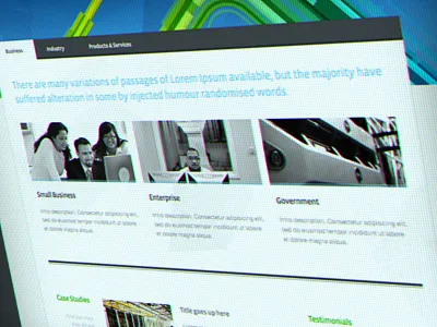 IT solutions provider website / inner page design interaction tab tabbed ui ux web www