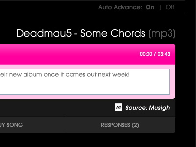 MyNewFav music player ui
