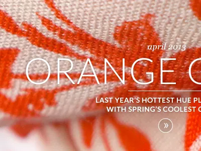 Orange Crush blog typography