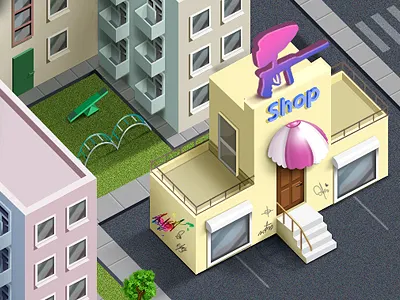 Map Town 1 a city in miniature a house with a lawn a house with columns city city map city style pikselart cottage draw a map house icon home otrisovany private house pikselart pikselart city shop shop painted icon of the store the store on the map