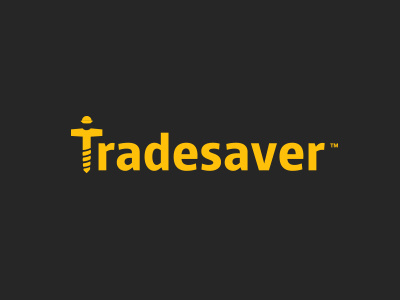 Tradesaver construction debut industry logo negative space trade