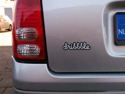 Honk if you like Dribbble! car dribbble photo sticker