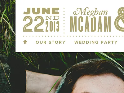 Wedding Website fullscreen photos wedding