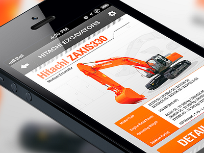 Little sneak peek! design excavator interface ios ui