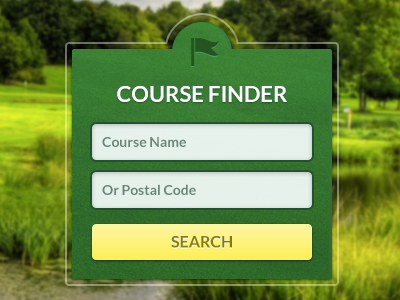 Course Finder Widget design golf resim search ui web widget