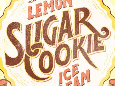 I Scream identity illustration lettering packaging