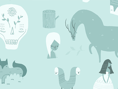 Characters drawing illustration photoshop