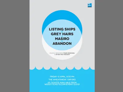 April 2013 gig poster for MusicInOxford.co.uk graphic design illustration music poster