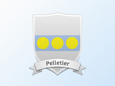 Current Coat of Arms · Pelletier banner coat of arms shield wedding