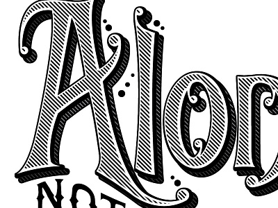 Alone lettering tattoo type typography