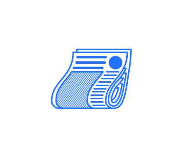 Inform data icon illustration infographic minimal newspaper