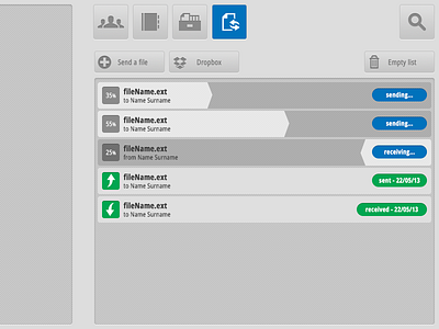 [V6] File Transfer tab design pattern ui uploading