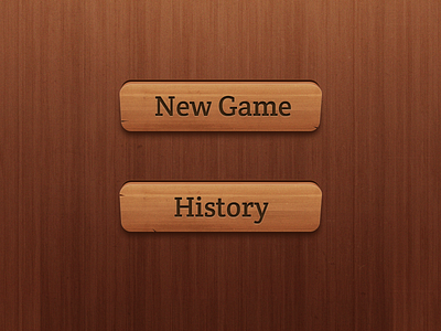 Wooden Buttons (2x) app button buttons interface ios iphone ui wood