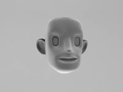 Early Face Model AO ao camp pixel character face monkey