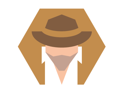 Guess Who? 05 brown comix film hexagon indiana jones indie jones minimal mudule superhero vector