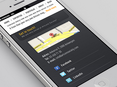 Portfolio Footer artcore artcore society footer iphone mobile portfolio responsive society