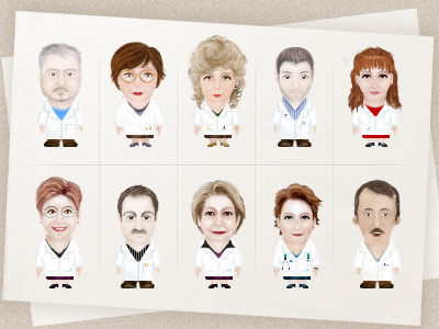 ‟Tradit” characters doctors illustration man medicine