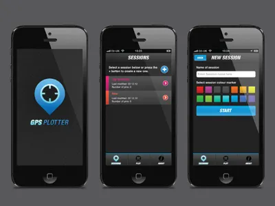 GPS Plotting on iPhone black gps iphone