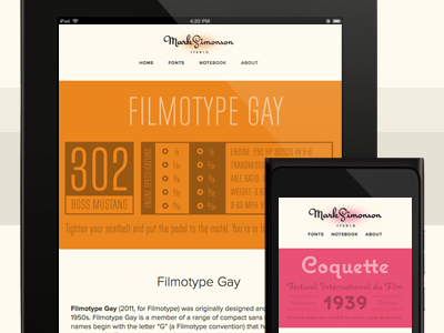 Mark Simonson Website coquette filmotype paravel responsive tons of fun