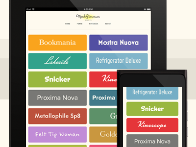 MarkSimonson.com Fonts fonts proxima nova technicolor type