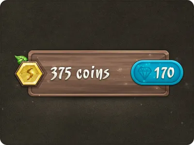 Button from the Ipad Game adobe blue brown button coin coins crystal diamond display gold leaf leaves photoshop retina shine stanislav texture vector wood wooden