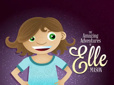 Elle Mason character design childrens book elle for kids vector